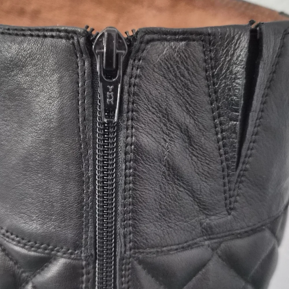 SPRING SALE | Corso Como Santona Quilted Leather Tall Riding Boots Black 9.5M